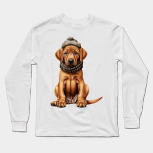 Winter Rhodesian Ridgeback Dog Long Sleeve T-Shirt